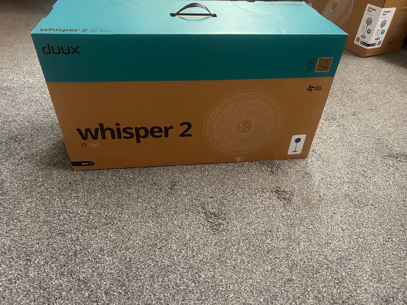 Duux Whisper 2 grijs - Nieuw in doos, Witgoed en Apparatuur, Ventilatoren, Ophalen of Verzenden, Ventilator met afstandsbediening