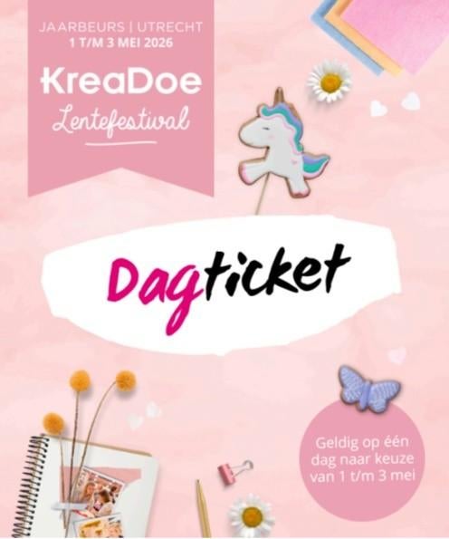 2 Kreadoe Utrecht kaartjes zondag 3 mei, Tickets en Kaartjes, Twee personen, Overige soorten, Overige typen