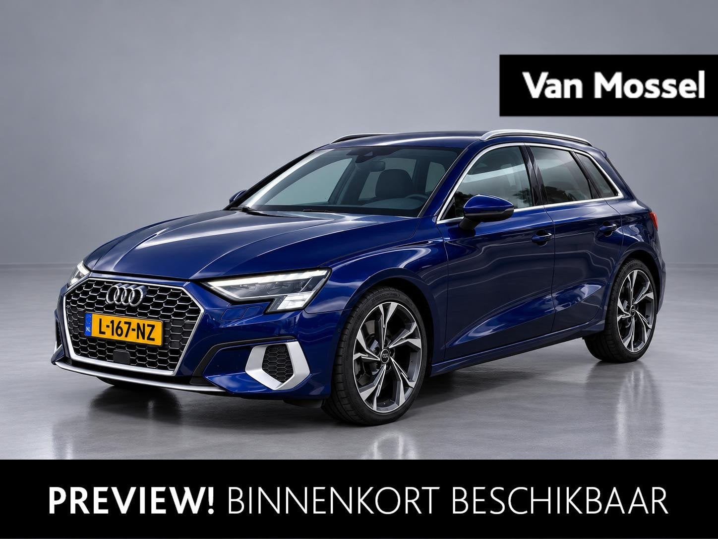 Audi A3 Sportback 35 TFSI Business edition 150 PK, 12 maanden, Stof, 4 cilinders, Blauw
