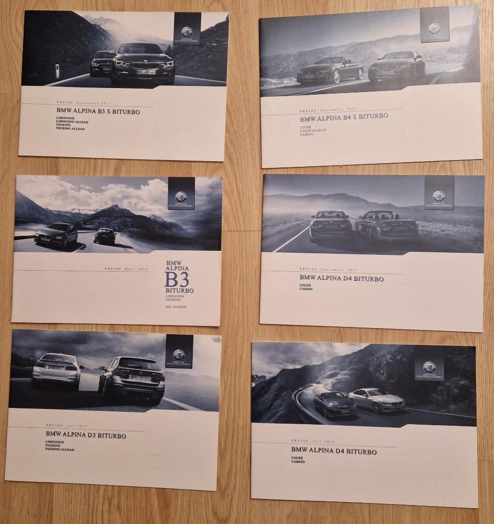 Prijslijsten BMW Alpina, Boeken, Auto's | Folders en Tijdschriften, Zo goed als nieuw, BMW, Ophalen of Verzenden