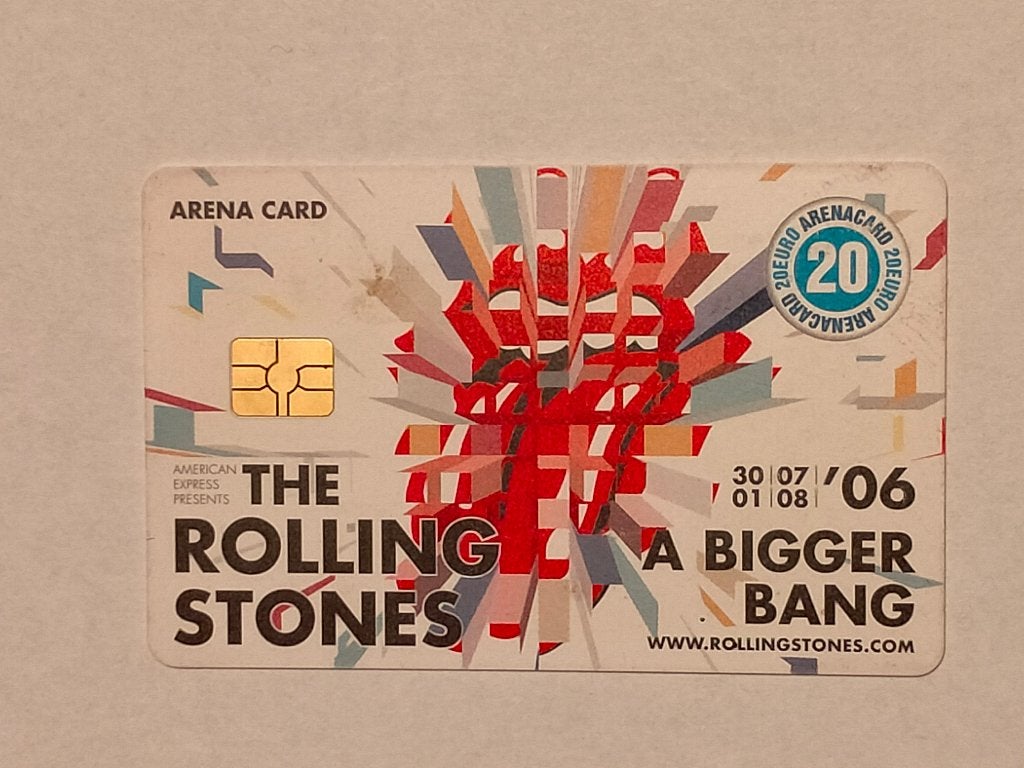 Rolling Stones Arena Card A Bigger Bang tour 2006 kaart, Verzenden, Gebruikt, Foto of Kaart