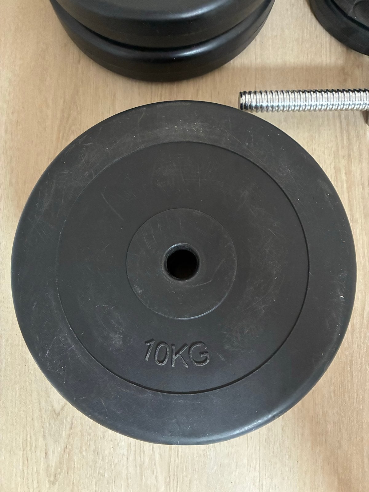 Gewichten 1.25 kg t/m 15 kg, Ophalen of Verzenden, Gebruikt, Halterschijven