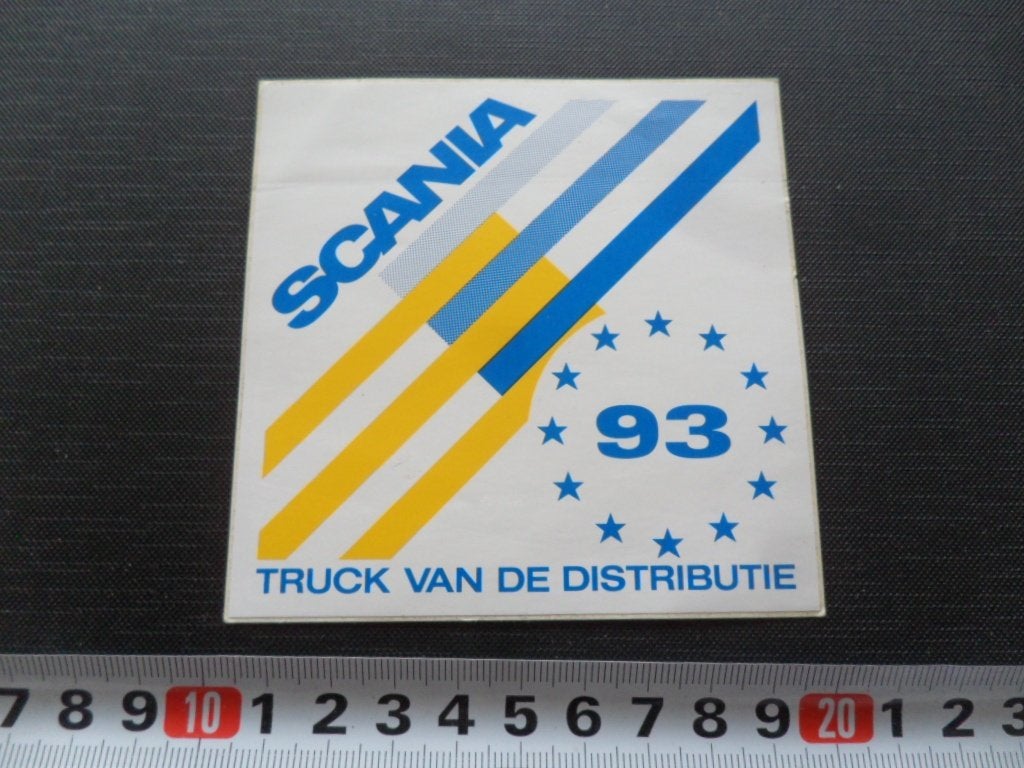 sticker SCANIA 93  Truck van de distributie   auto, Ophalen of Verzenden, Zo goed als nieuw