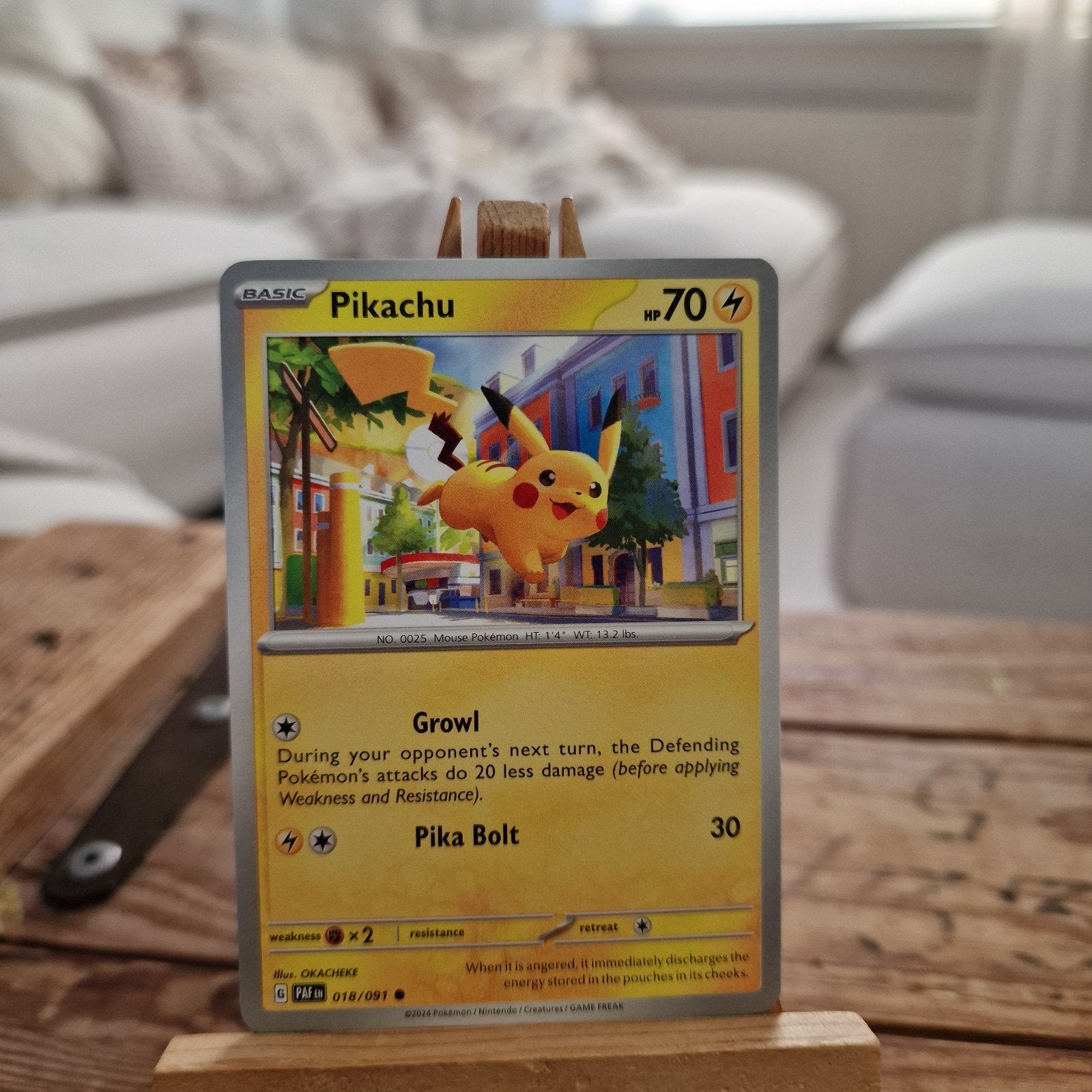 Pikachu Pokémon kaart - Basic HP70, Ophalen of Verzenden, Zo goed als nieuw, Losse kaart