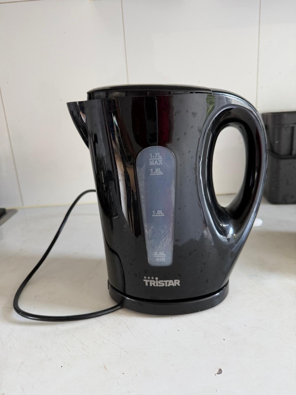 Tristar waterkoker - Zwart - 1.7L, 1 tot 2 liter, Ophalen of Verzenden, Gebruikt