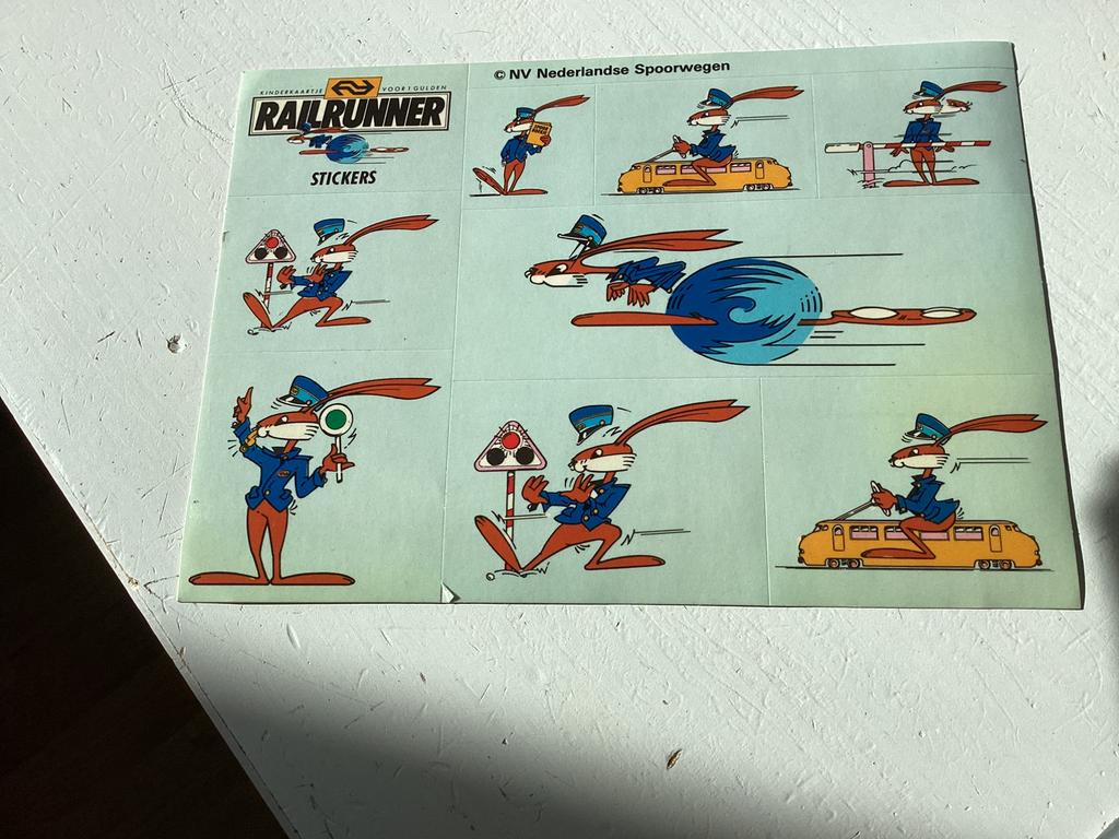 Stickervelletje Railrunner Nederlandse Spoorwegen, Verzenden, Zo goed als nieuw
