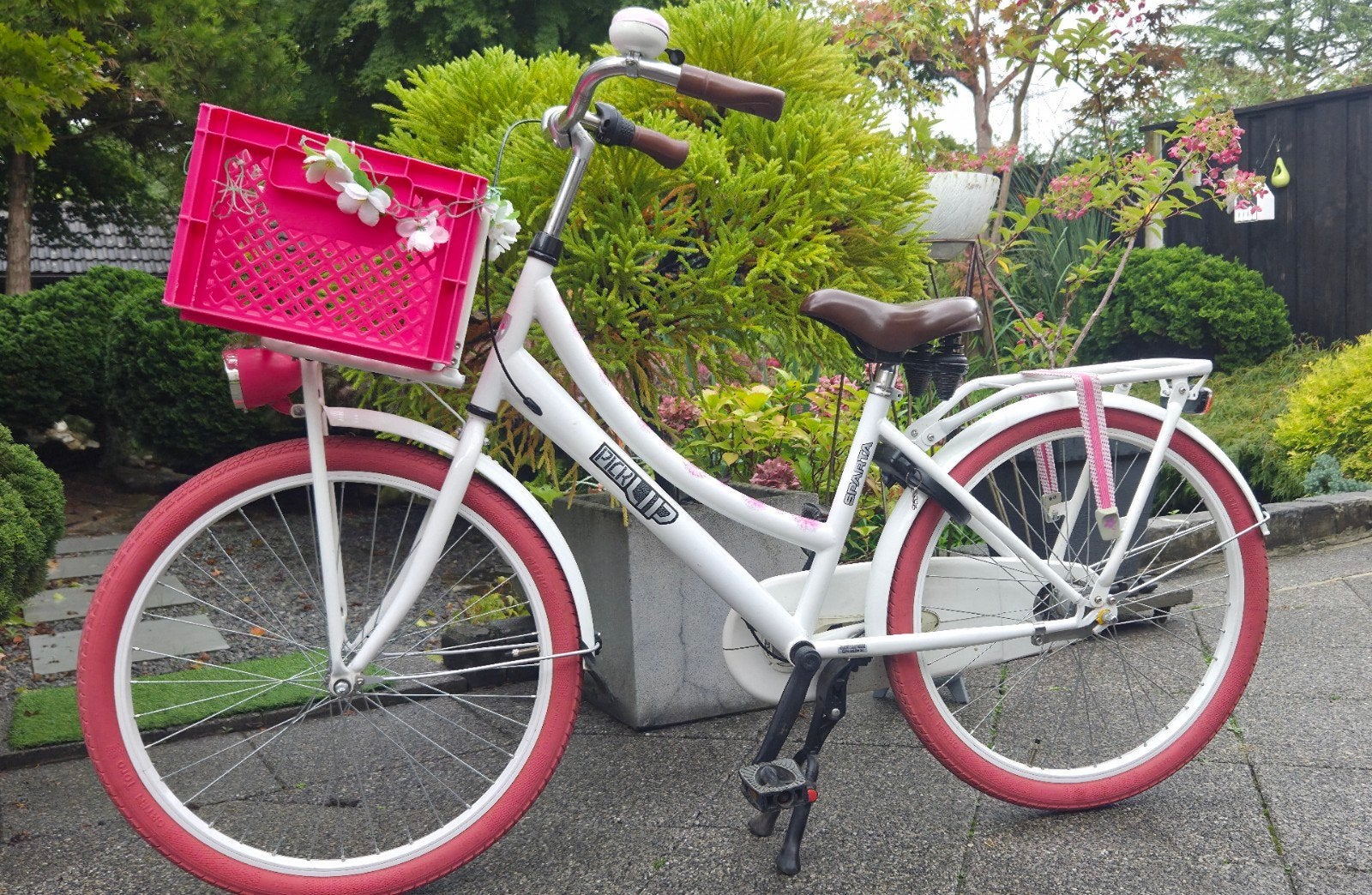 Sparta Pick-Up Meisjesfiets - Wit/Roze - 24 inch, Fietsen en Brommers, Ophalen, Terugtraprem, Sparta, Versnellingen