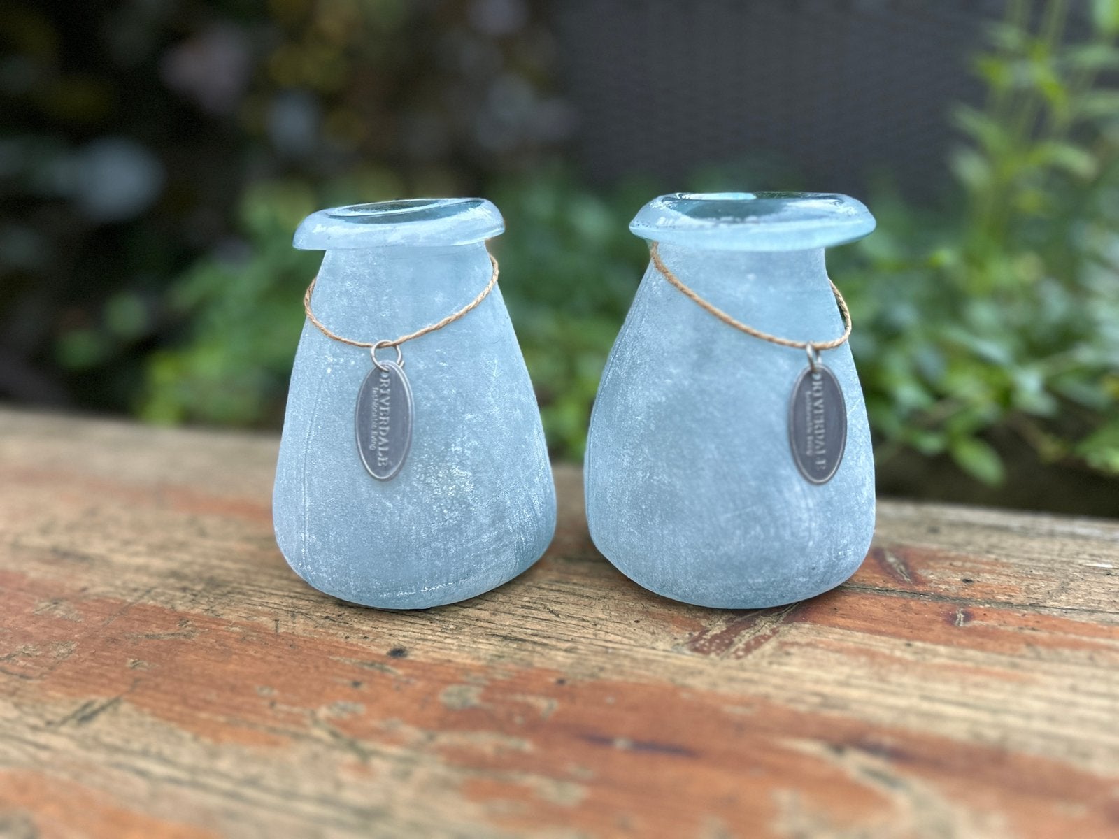 2 Riverdale vaasjes, Huis en Inrichting, Woonaccessoires | Vazen, Overige kleuren, Verzenden, Minder dan 50 cm, Glas
