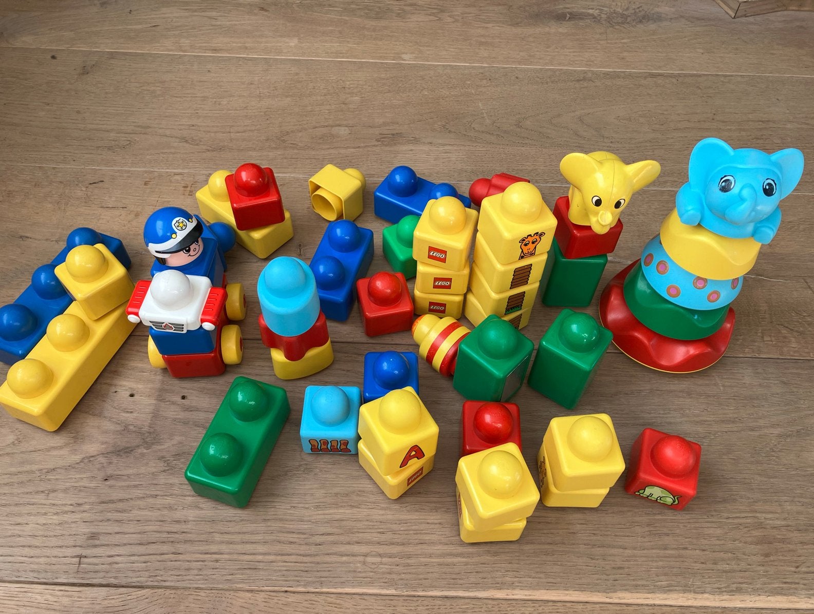 Grote partij Lego Duplo primo stapelblokken olifant auto, Gebruikt, Lego Primo, Overige thema's, Ophalen of Verzenden