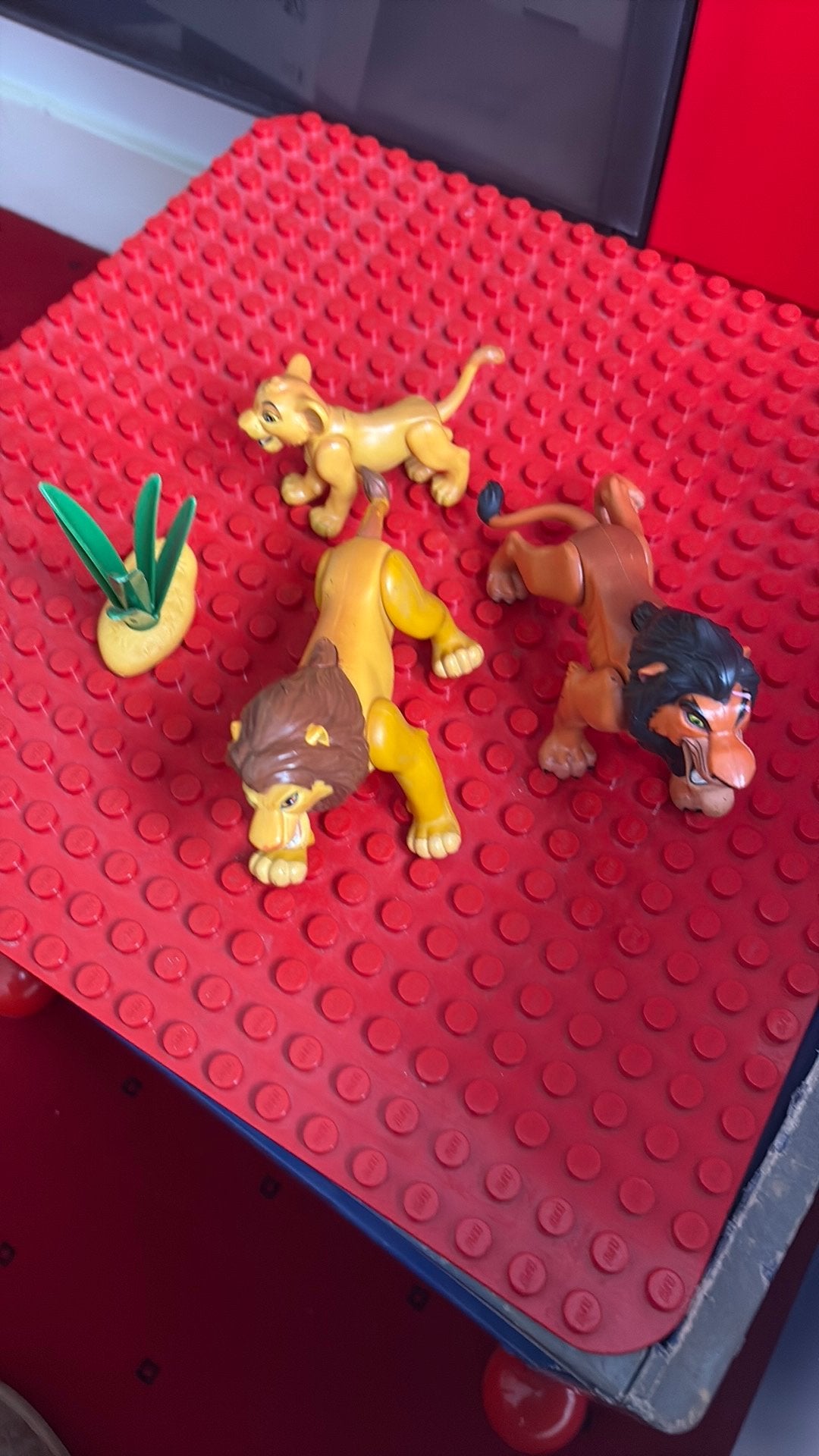 6 Lion king figuren, Ophalen of Verzenden, Leeuwenkoning of Jungle Boek, Zo goed als nieuw, Beeldje of Figuurtje