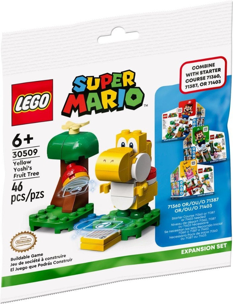 LEGO 30509 Yellow Yoshi's Fruit Tree (Super Mario, Expansion, Overige thema's, Lego, Nieuw, Inclusief accessoires