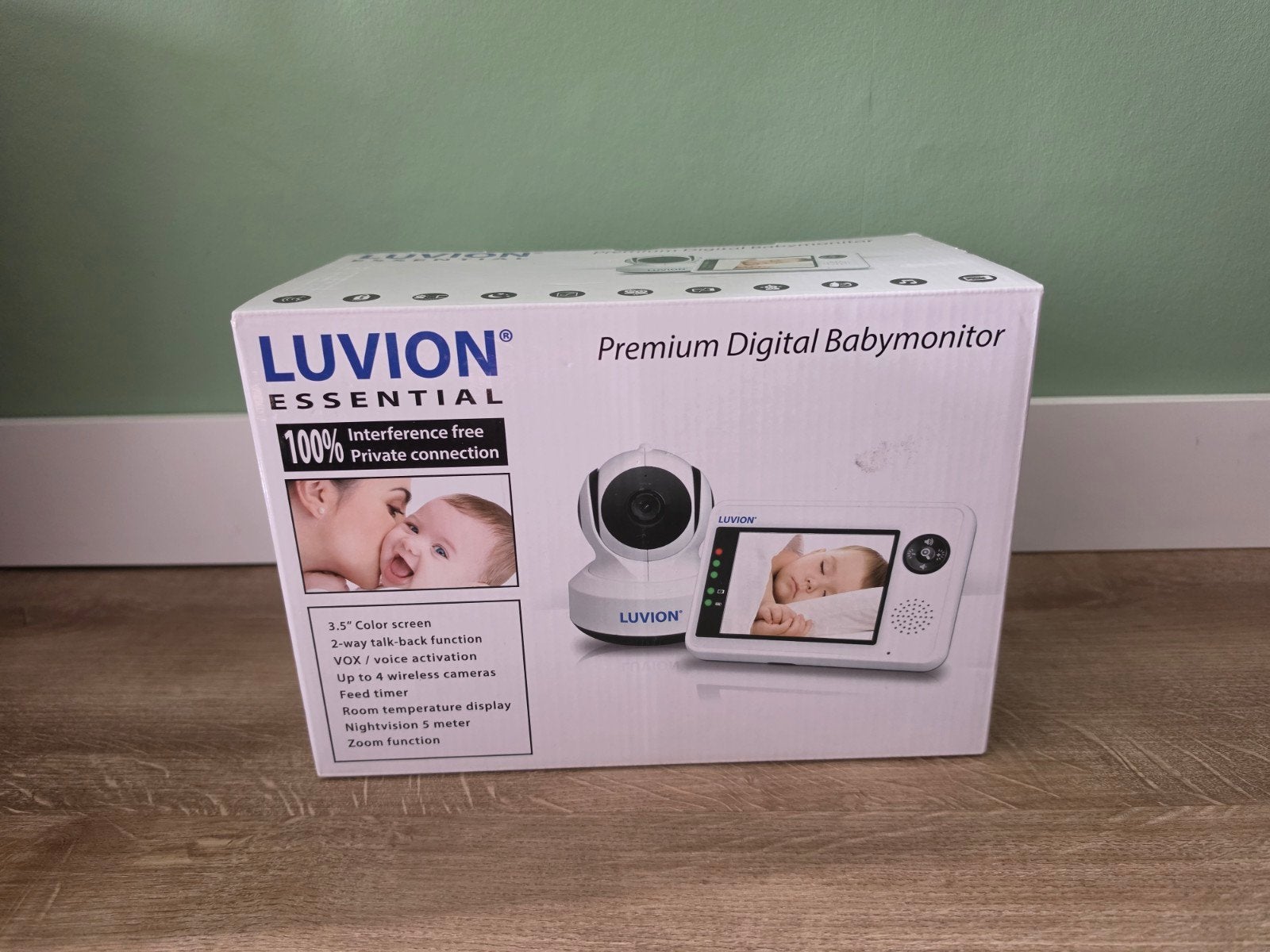Luvion Essential Premium Digitale Babyfoon met Camera, Ophalen, Gebruikt, 100 tot 250 meter, Camera