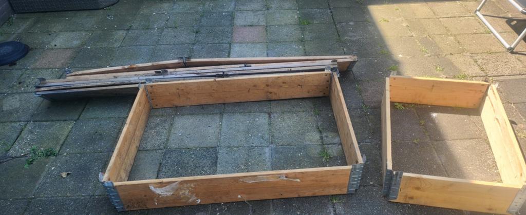 Houten kweekbakken voor tuin of moestuin, Tuin en Terras, Ophalen, Gebruikt, Kweekbak