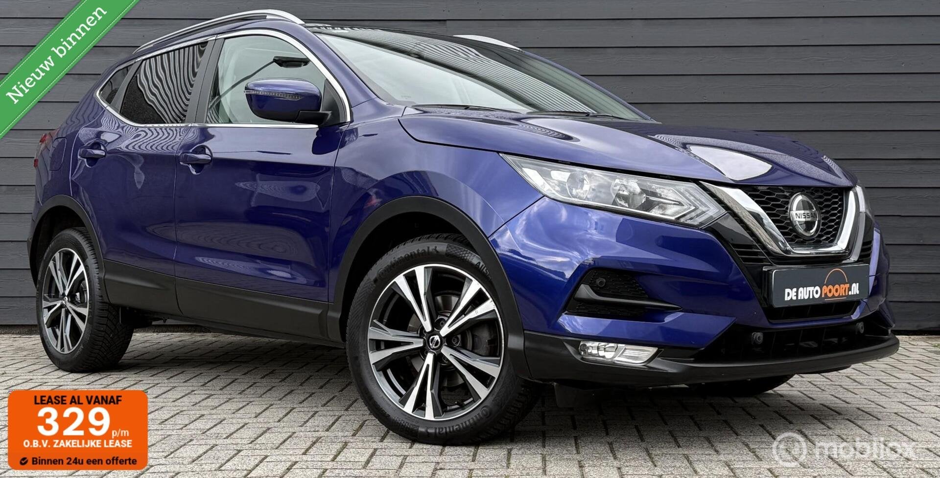 Nissan Qashqai 1.3 DIG-T N-Tec 160PK Automaat Pano.dak/Winte, Gebruikt, 4 cilinders, Blauw, Bedrijf