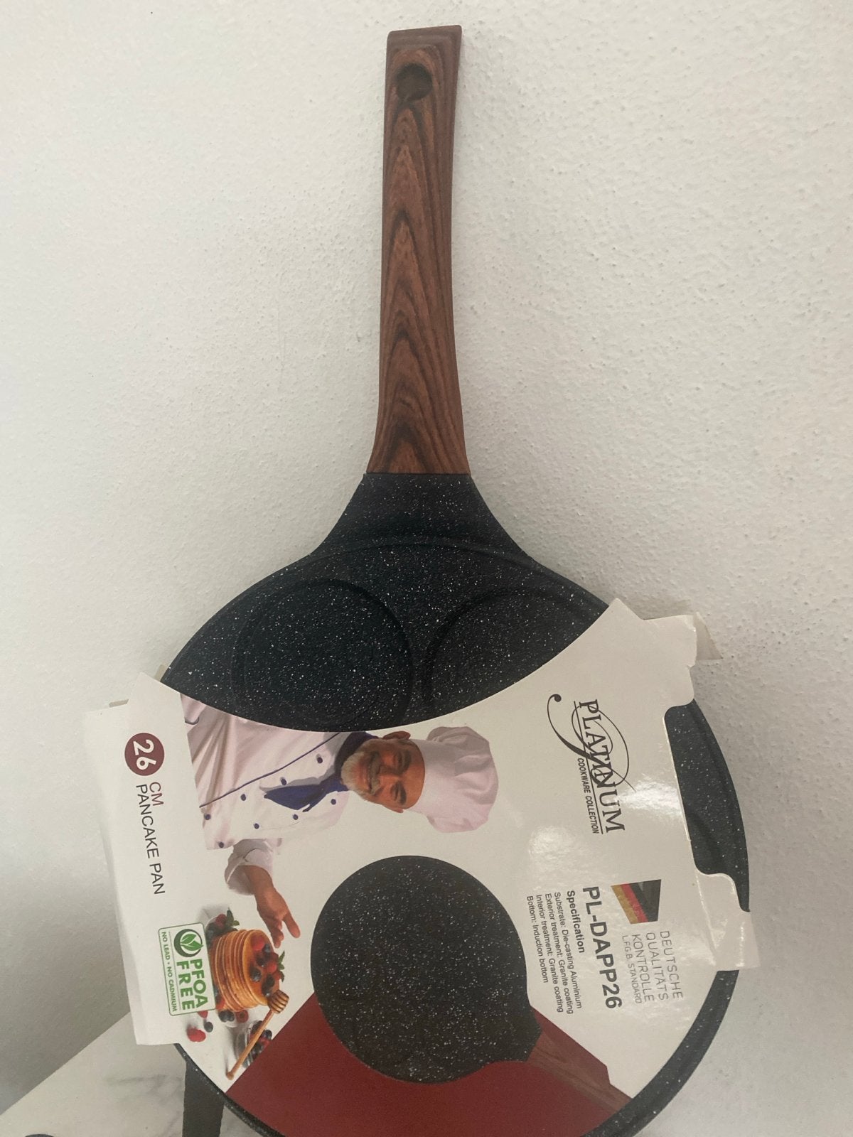 Nieuwe Platinum Pannenkoekenpan 26cm - Smiley Design, Pannenkoekenpan, Antiaanbaklaag, Onbekend, Nieuw