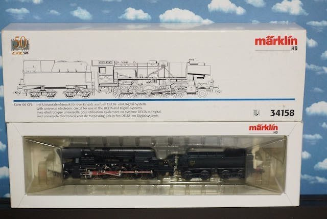 Märklin 34158  Dampflokomotive 56 der CFL "50 Jahre CFL" NEU, Wisselstroom, Locomotief, Nieuw, Ophalen of Verzenden