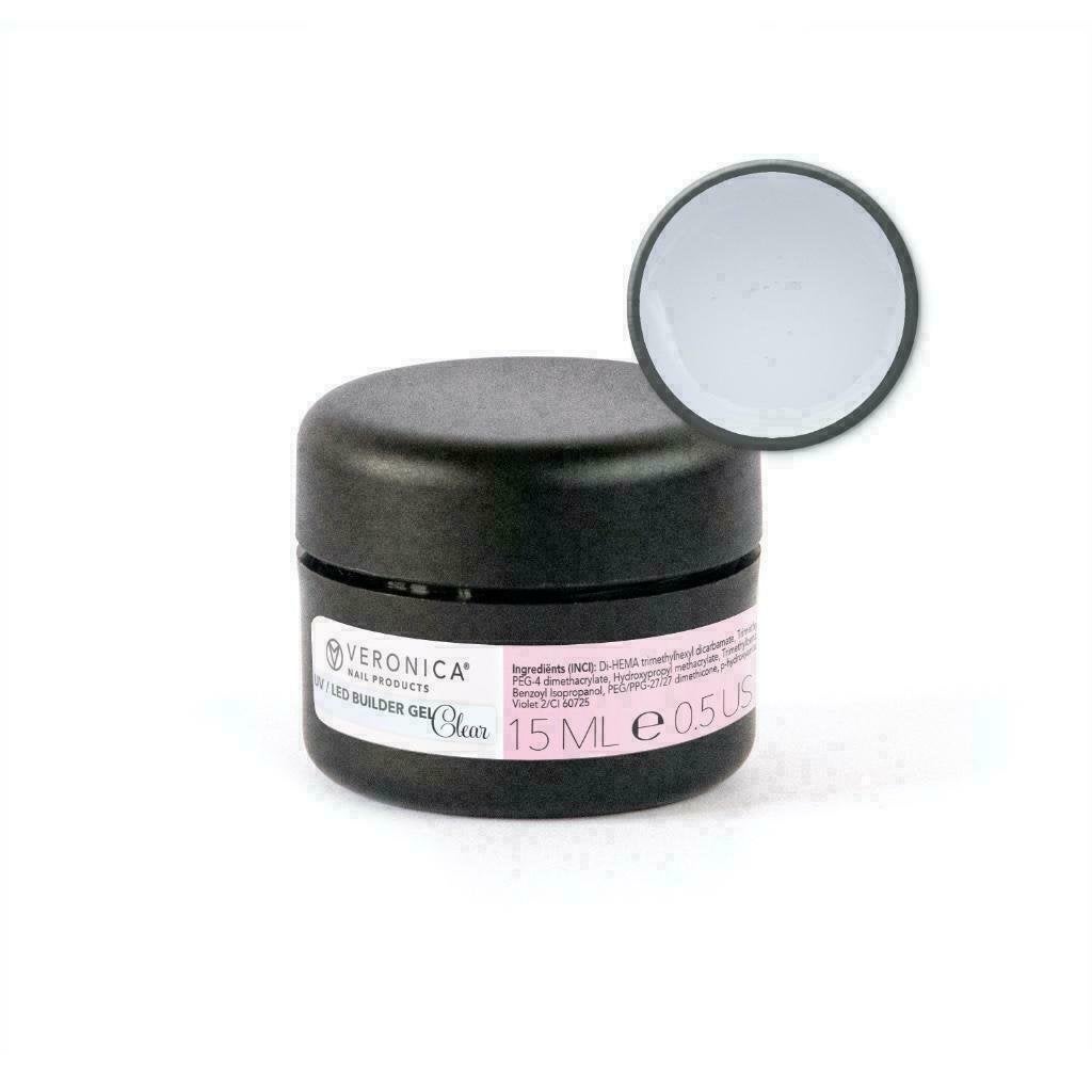 UV / LED BUILDER gel Clear, 15 ml, middelvisceus nagel gel., Overige kleuren, Nieuw, Ophalen of Verzenden, Handen en Nagels