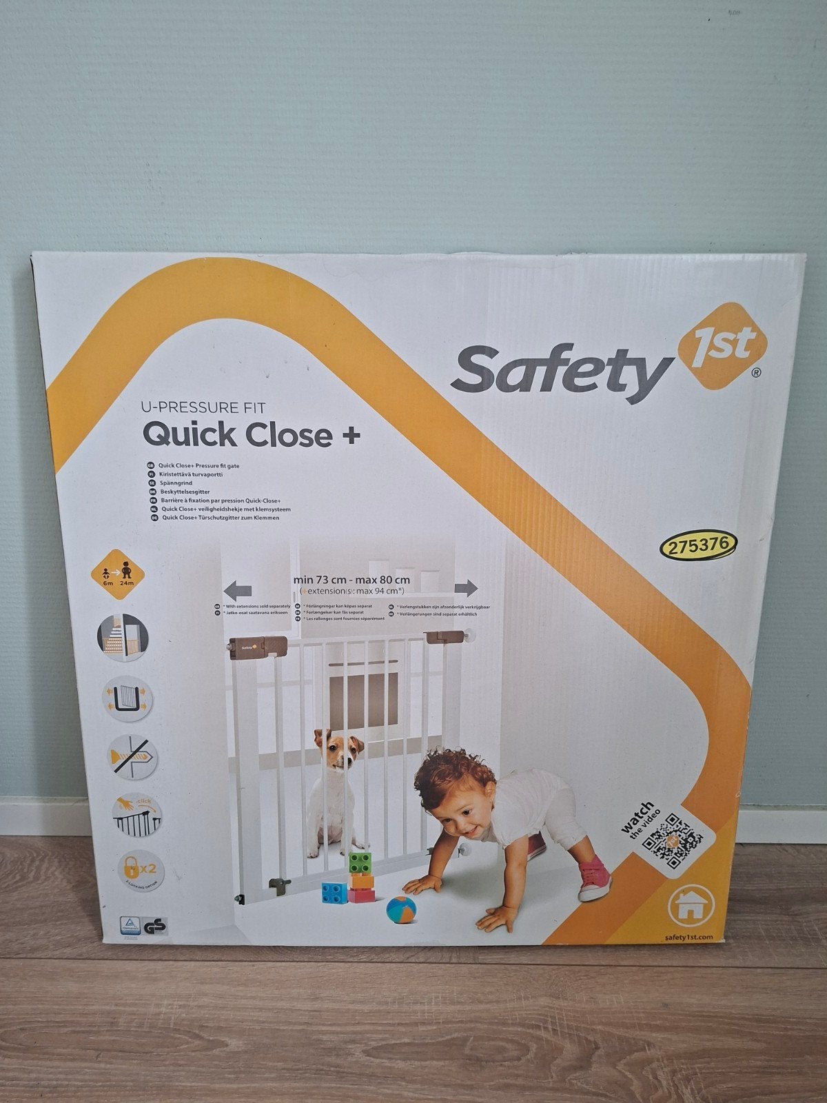 Nieuw in doos: Safety 1st Quick Close+ traphekje, Kinderen en Baby's, Traphekjes, Ophalen, Nieuw, Klemhekje, Metaal of IJzer