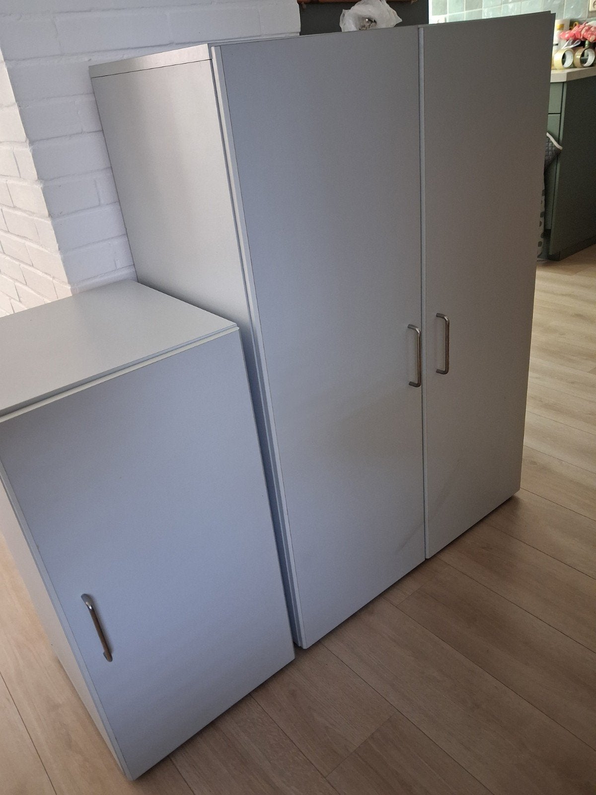 Legkast kast en kastje licht grijs linnenkast? + legplanken, Ophalen, Overige materialen, 50 tot 100 cm, 150 tot 200 cm
