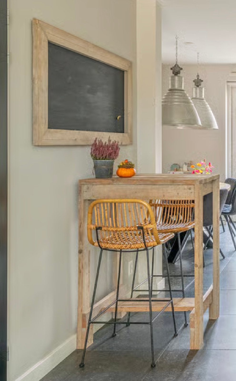 Set bartafel, stoelen en krijtbord, Huis en Inrichting, Barren, Ophalen, Gebruikt