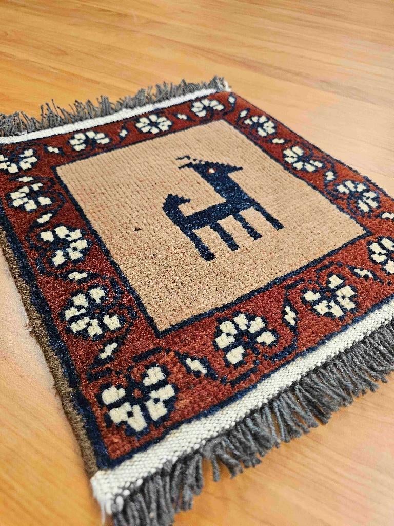 Gabbeh tapijtje 31/31 cm, Minder dan 50 cm, Gebruikt, Etten-Leur, Vierkant