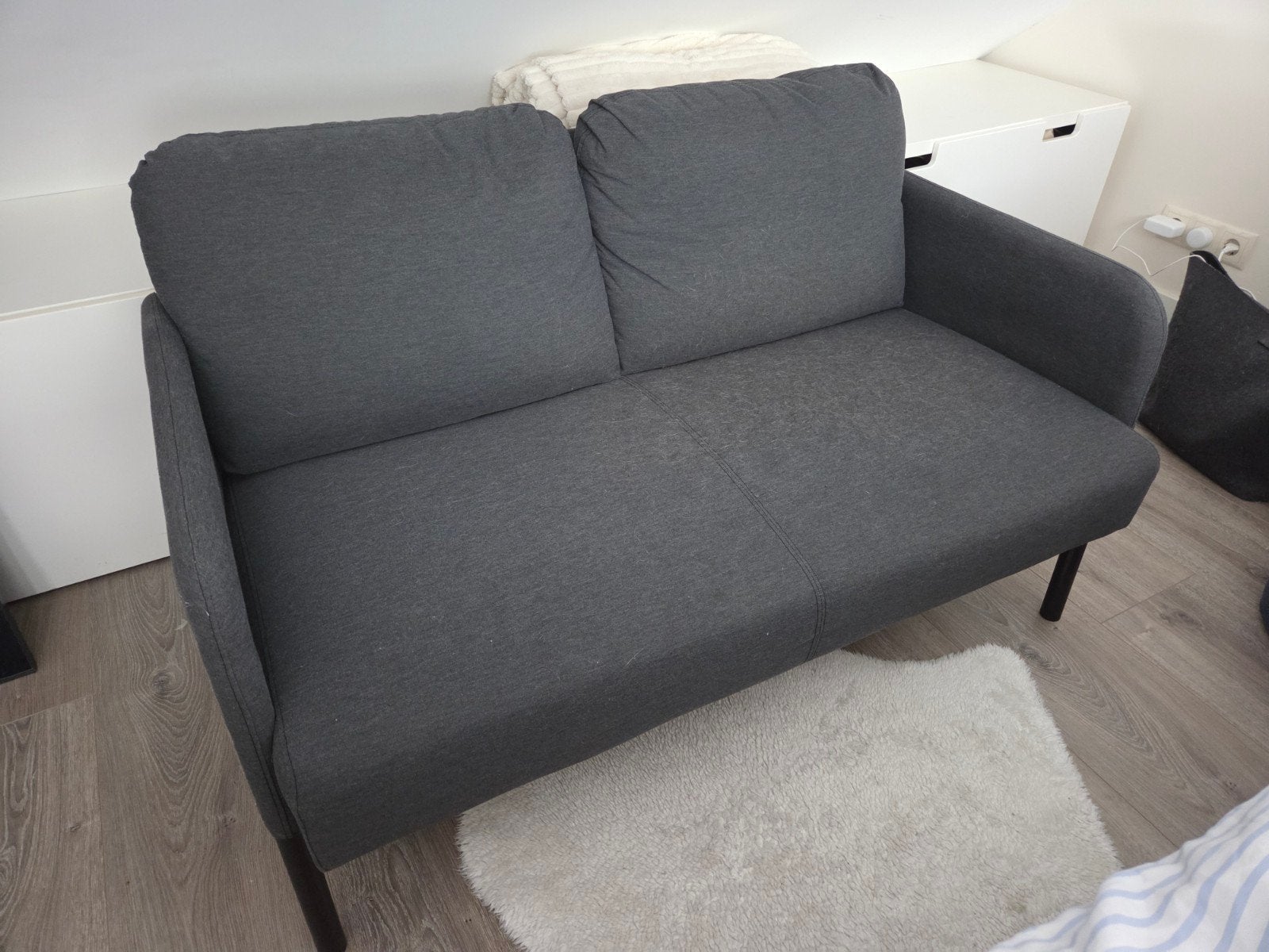 Ikea GLOSTAD grijze tweezitsbank, Ophalen, 150 tot 200 cm, Tweepersoons, 75 tot 100 cm