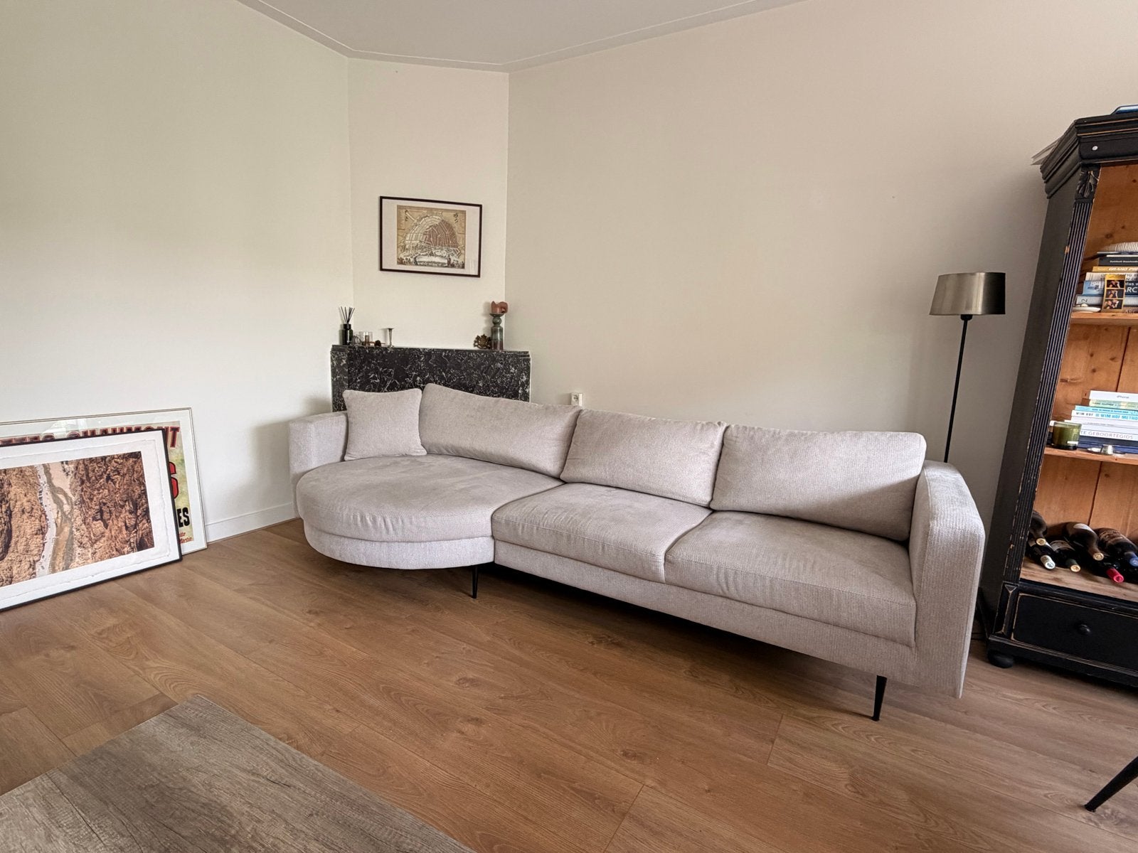 Wehkamp NOUS Living Hoekbank Narbonne - grijs, Ophalen, 250 tot 300 cm, 125 tot 150 cm, Hoekbank