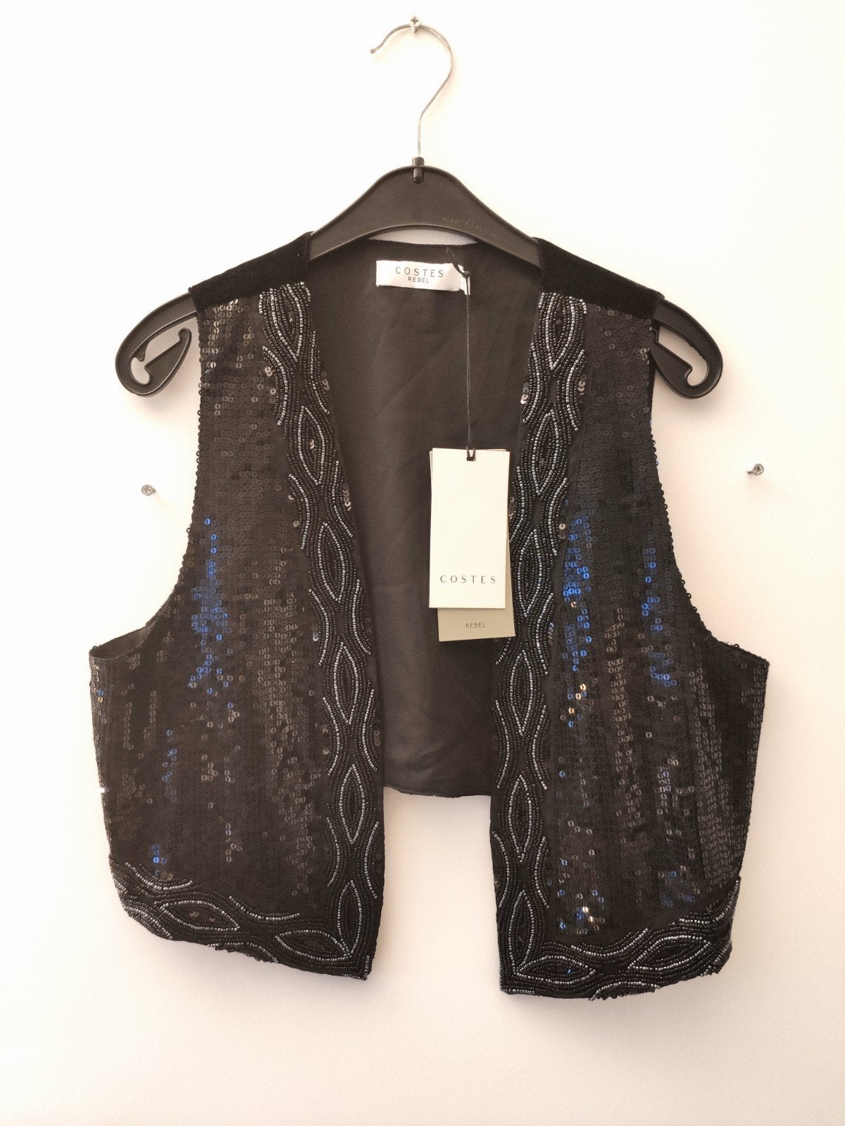 Costes Rebel gilet zwart pailletten xs nieuw, Zwart, Nieuw, Ophalen of Verzenden, Costes