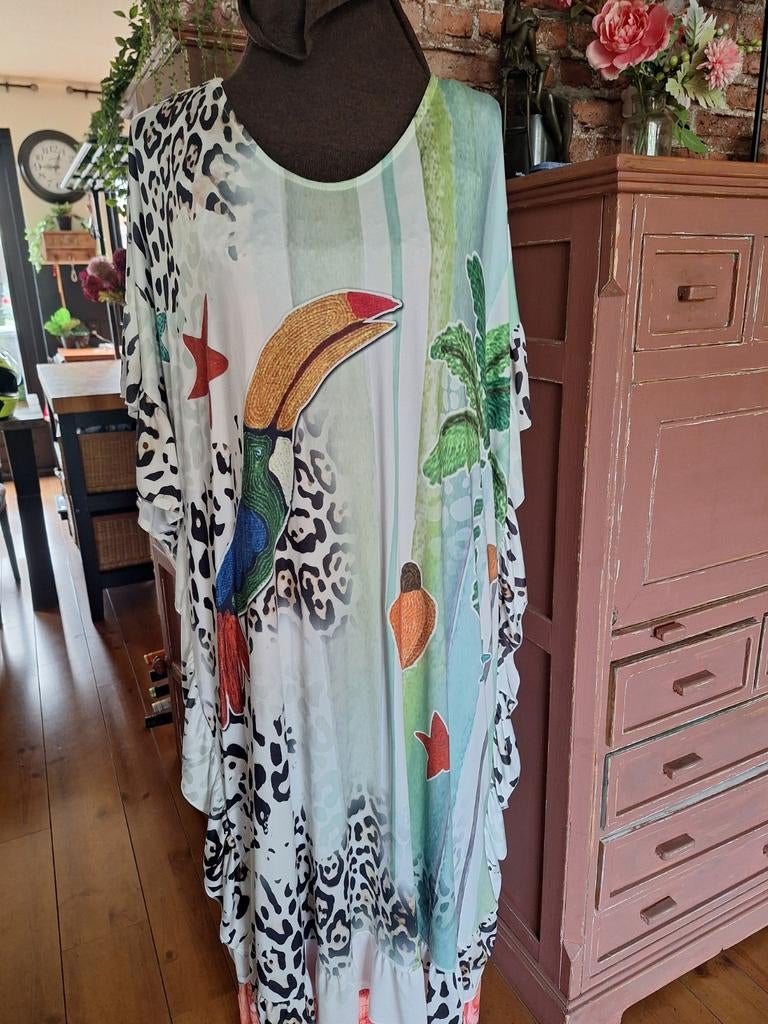 Jurk l xl xxl kreukvrij stretch, Ophalen of Verzenden, Gedragen, Overige kleuren, Jurk