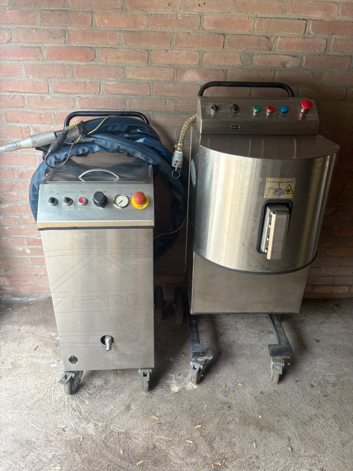Droogijsstraalmachine droogijs straler, Ophalen