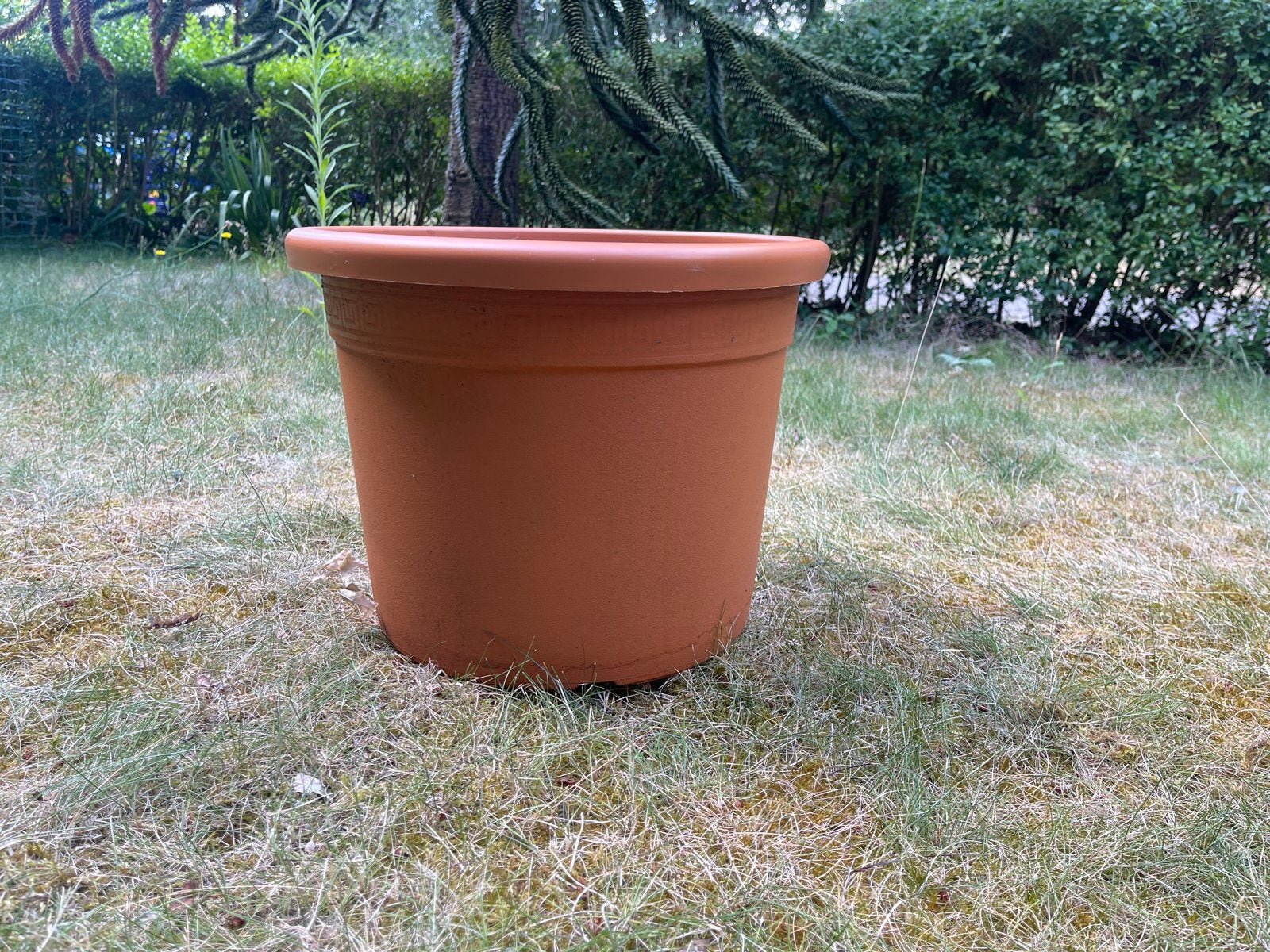 Terracotta-kleurige bloempot - Hoogte 30cm, Diameter 40cm, Kunststof, Gebruikt, 40 cm of meer, Rond