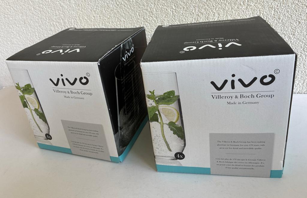 8 Vivo longdrink glazen AH actie NIEUW in doos, Ophalen, Nieuw