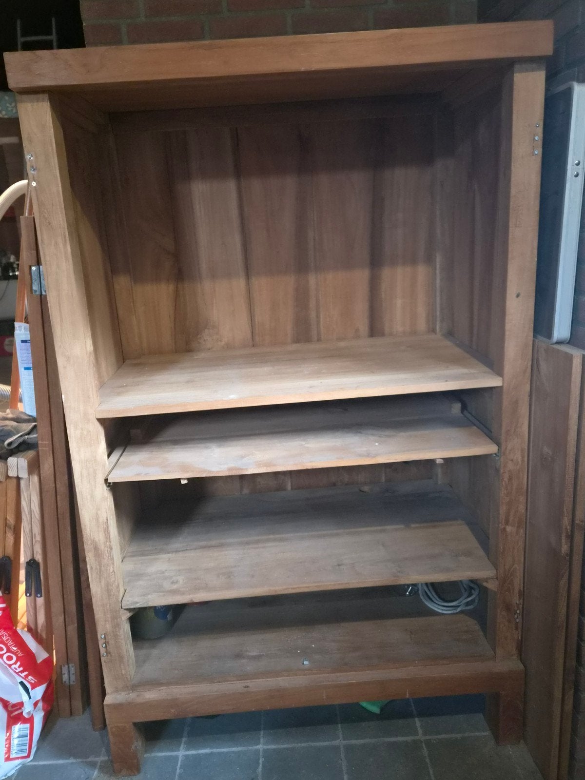 Teak houten kasten met opendraaiende deuren (TV/computer), Ophalen, Gebruikt, Overige houtsoorten, Landelijk, Klassiek