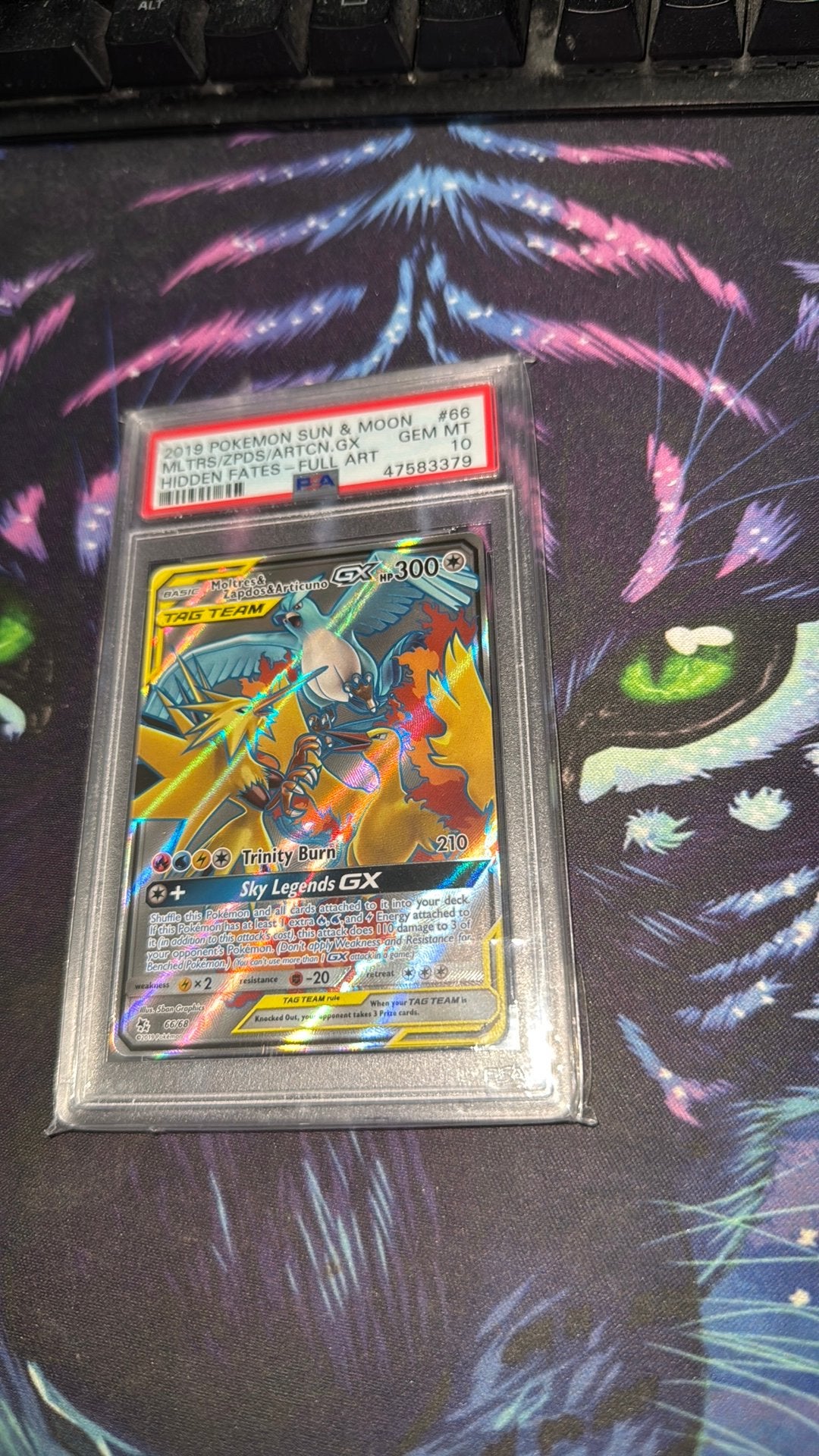 Moltres/zapdos/articuno gx tag team 66 psa 10, Ophalen of Verzenden, Zo goed als nieuw