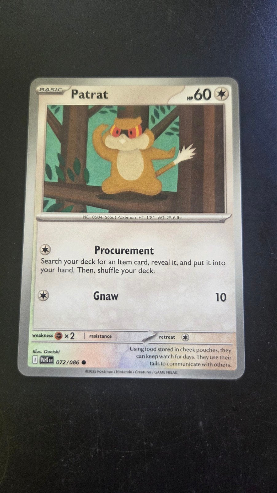Patrat 072/086 - White Flare Pokémon Kaart, Verzenden, Zo goed als nieuw, Losse kaart