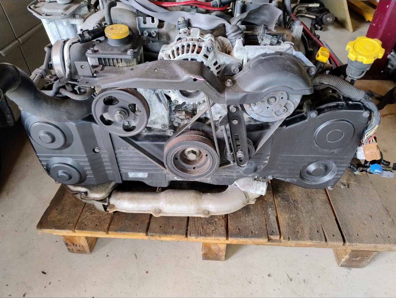 EJ20 Turbo motor kompleet, JDM import., Ophalen, Gebruikt, Subaru