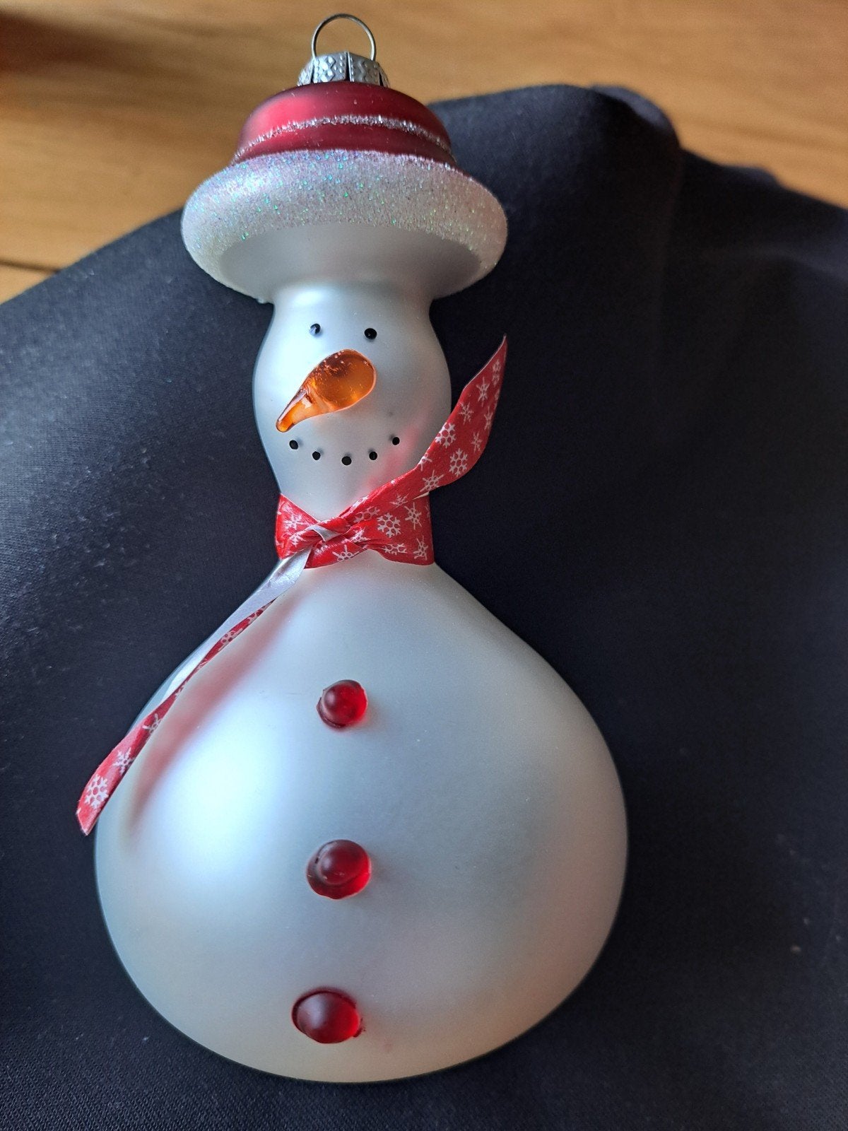 sneeuwpop kerstbal, Ophalen of Verzenden