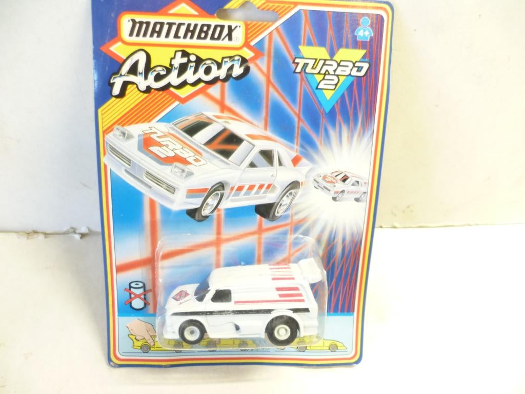 Matchbox 1987 Action Turbo2 Pull Back systeem modelauto, Hobby en Vrije tijd, Modelauto's | Overige schalen, Nieuw, Auto, Ophalen of Verzenden