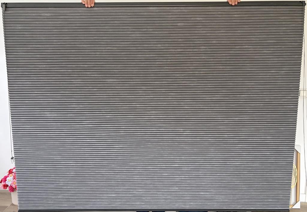 Plisse gordijnen  antraciet, Ophalen, Grijs, 100 tot 150 cm, 150 tot 200 cm