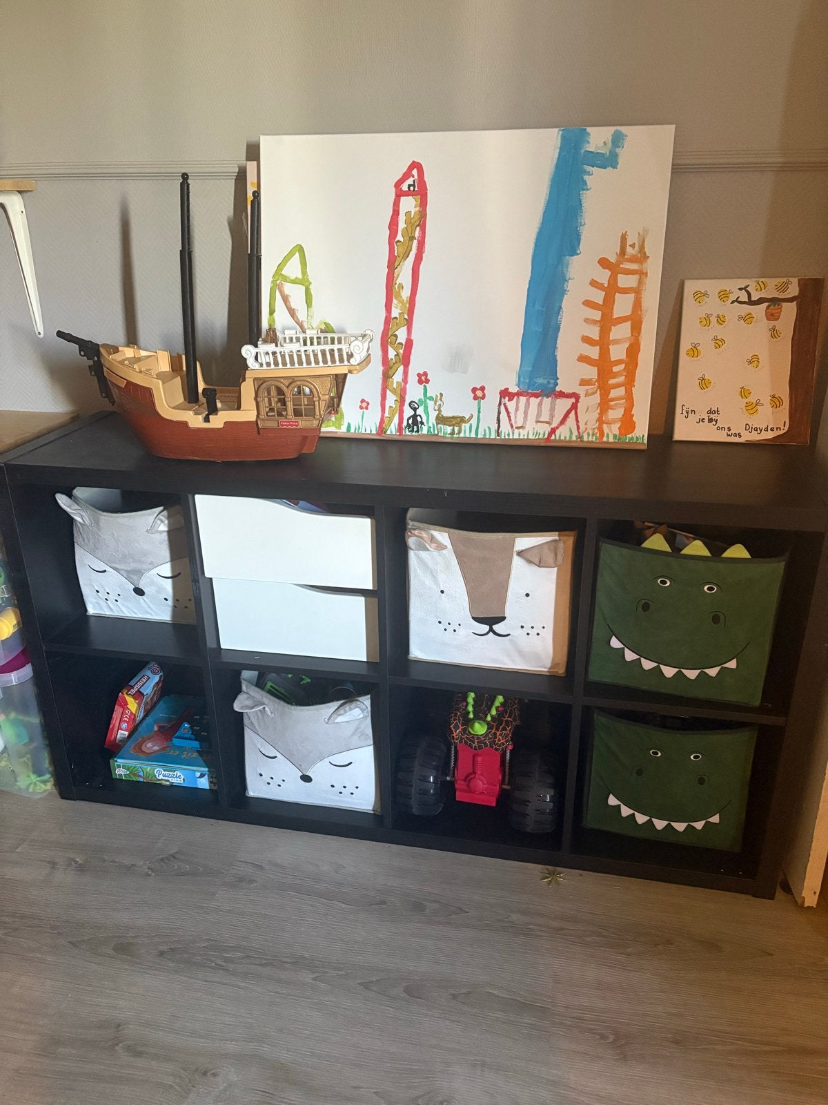 IKEA Kast met 7 Dieren Mandjes - Ideaal voor Speelgoed, Ophalen, Met plank(en), Gebruikt, 100 tot 150 cm