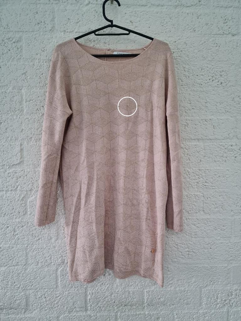 FRNCH lichtroze jurk met gouden draad maat S, Maat 38/40 (M), Ophalen of Verzenden, Zo goed als nieuw, Roze