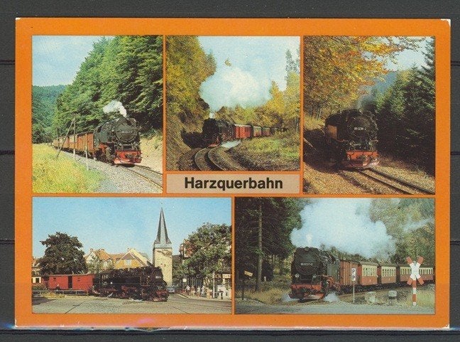 Locomotief Lok Harzquerbahn Foto-Ansichtkaart Trein t-1 jdu, Ophalen of Verzenden, Zo goed als nieuw, Trein, Kaart of Prent