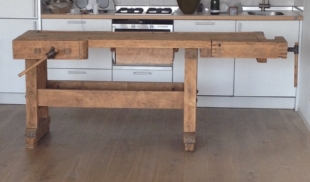 Oude werkbank van technische school, Ophalen, Gebruikt, Minder dan 70 cm, Bankschroef