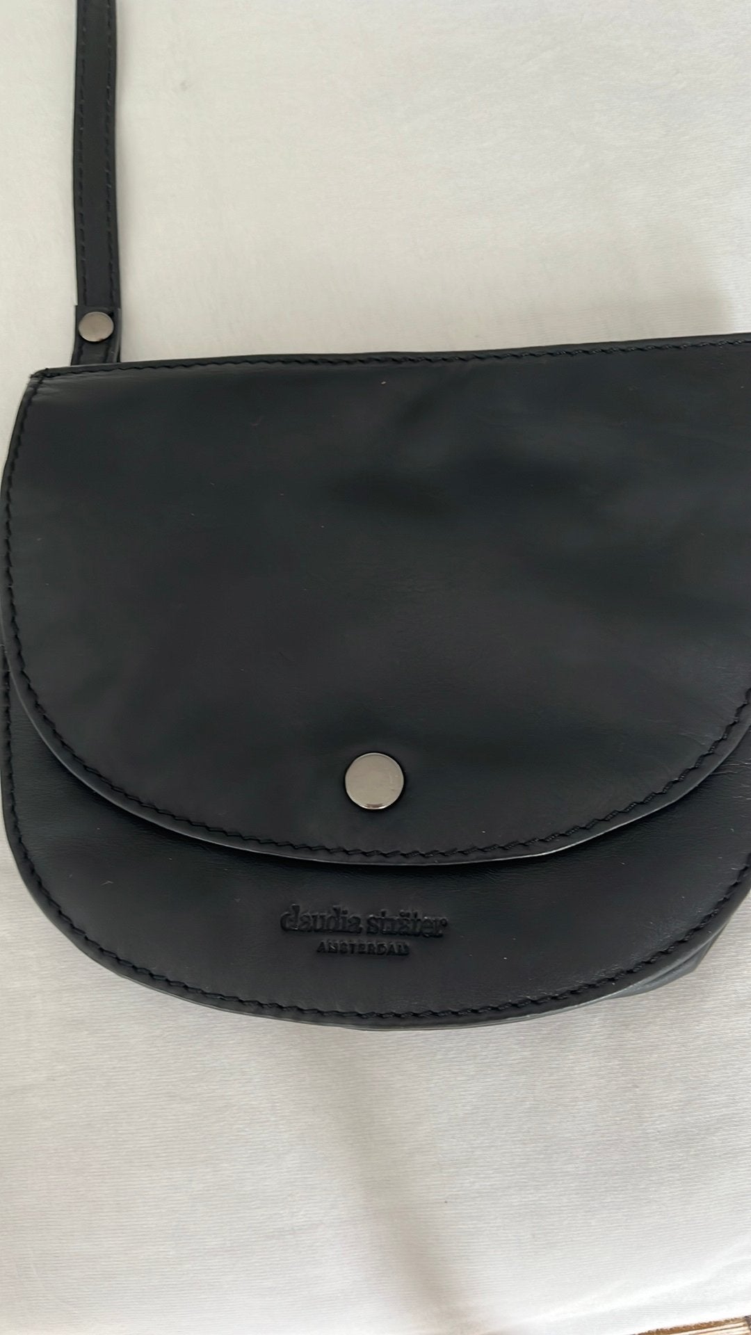 Claudia Strater zwart cross body tasje, Ophalen of Verzenden, Zo goed als nieuw, Zwart