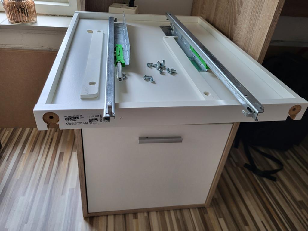 IKEA KOMPLEMENT plank 202.463.60 - Zo goed als nieuw, Overige houtsoorten, Zo goed als nieuw, 3 of 4 laden, Minder dan 100 cm