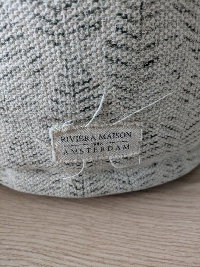 Rivièra Maison poef, Ophalen, Rond, Minder dan 50 cm, Minder dan 50 cm