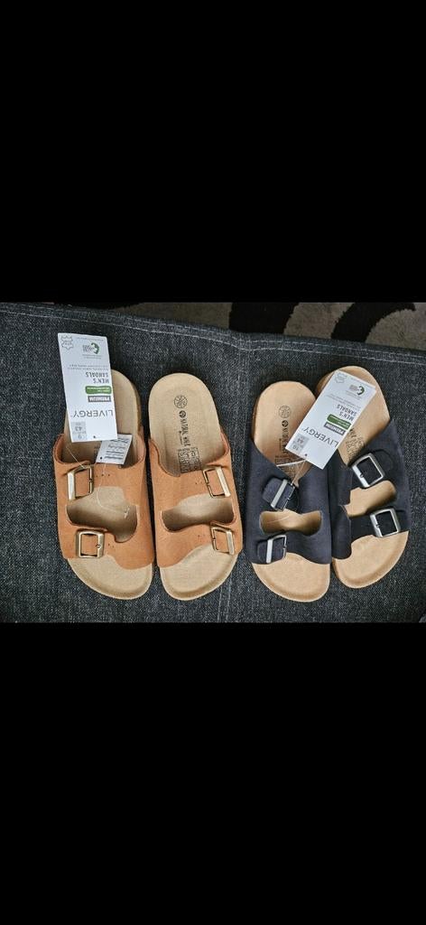 Nieuwe LIVERGY Heren Sandalen - Maat 44 (Bruin & Zwart), Kleding | Heren, Schoenen, Sandalen, Bruin, Nieuw, Ophalen of Verzenden