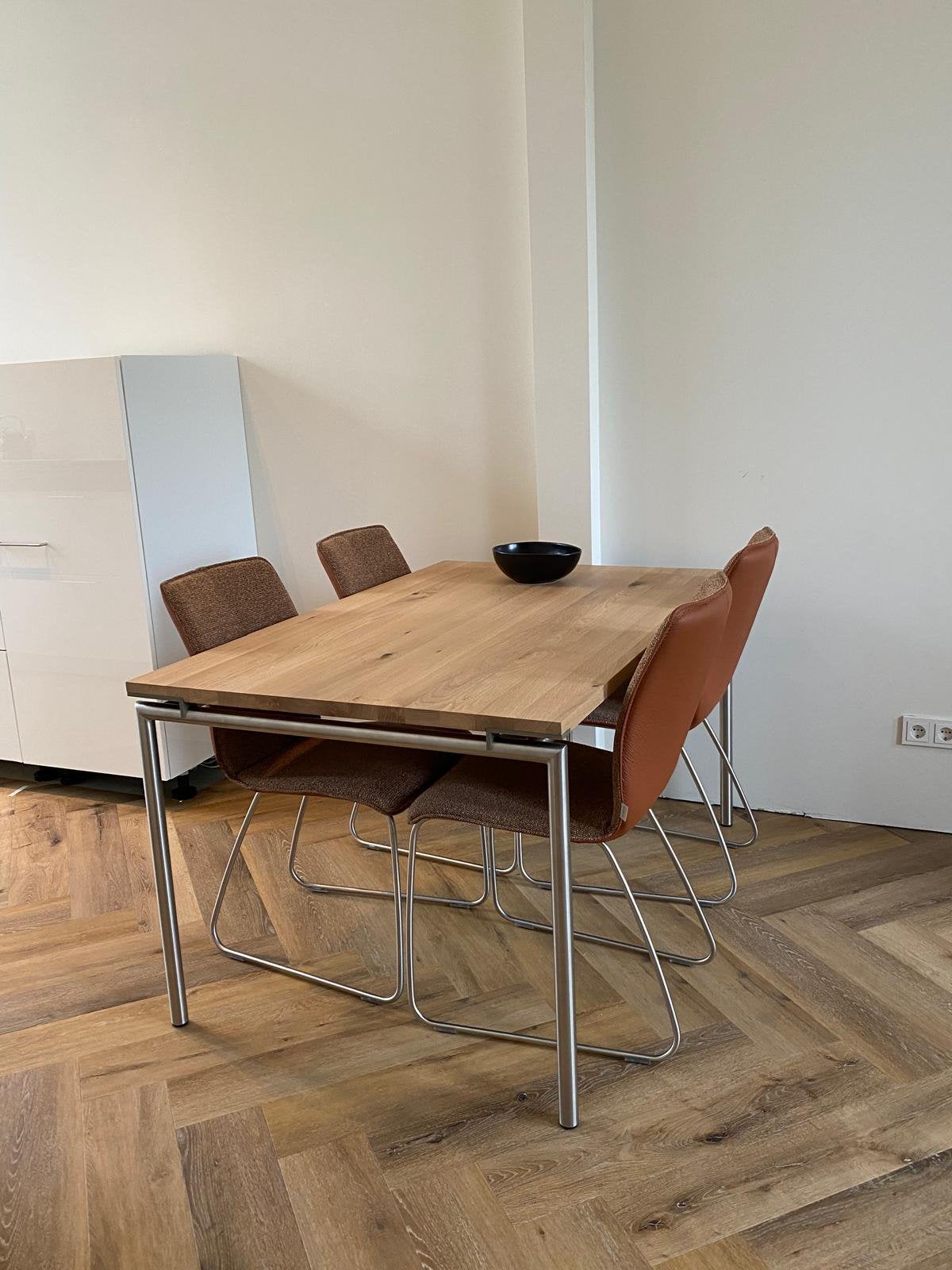 Eethoek + stoelen Bert Plantagie, Ophalen, 200 cm of meer, 50 tot 100 cm, Zo goed als nieuw
