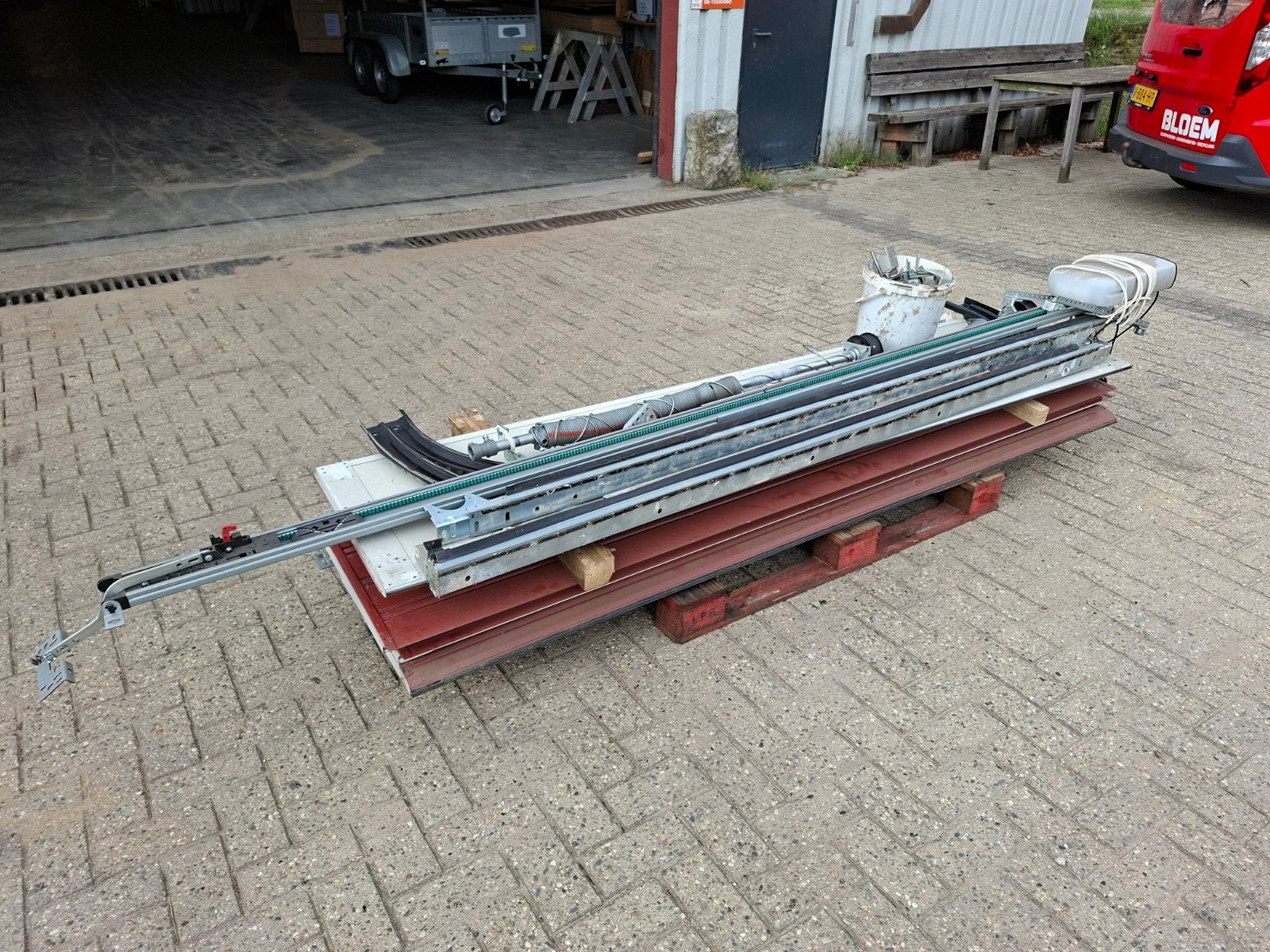 Sectionaal garagedeur Normstahl elektrische  Rolpoort,, Ophalen, Kunststof, Gebruikt, 120 cm of meer