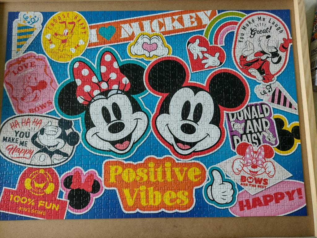 Trefl 1100 puzzel COMPLEET DisneyMickey Mouse Trefl nr 93359, Ophalen of Verzenden, 500 t/m 1500 stukjes, Gebruikt, Legpuzzel
